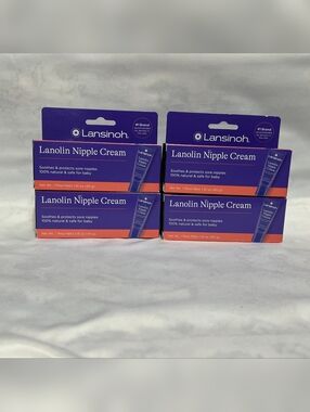 1 of 2 Lansinoh Lanolin Nipple Cream - Purple and Orange Packaging (4-Pack)